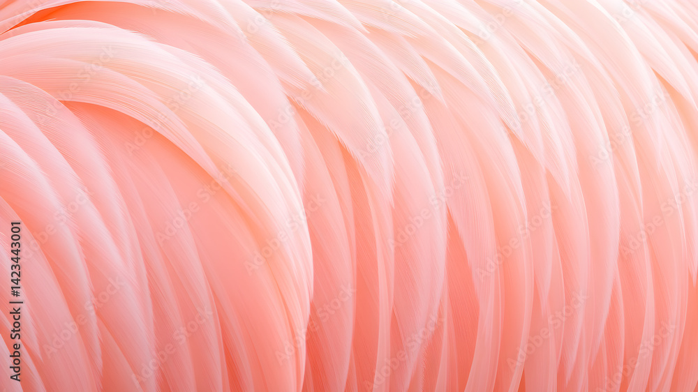 Fototapeta premium Flamingo Feathers, close up Generative AI
