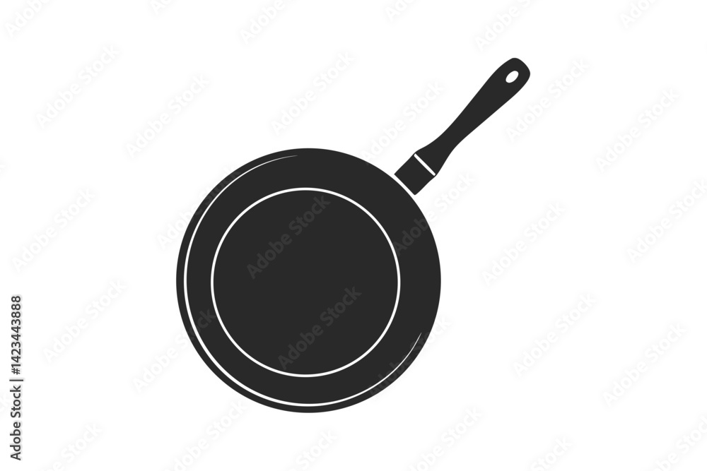 Skillet silhouette vector illustration Skillet silhouette vector illustration