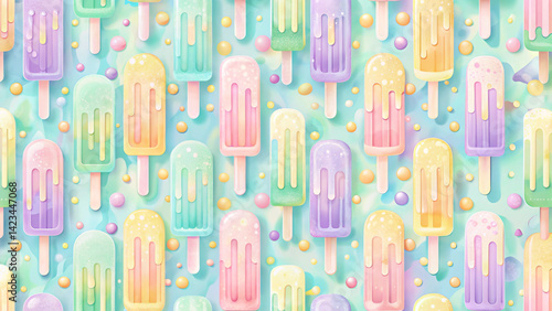 vector seamless pattern with colorful hearts