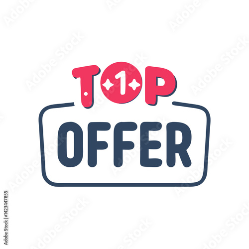 Top offer label with modern typography