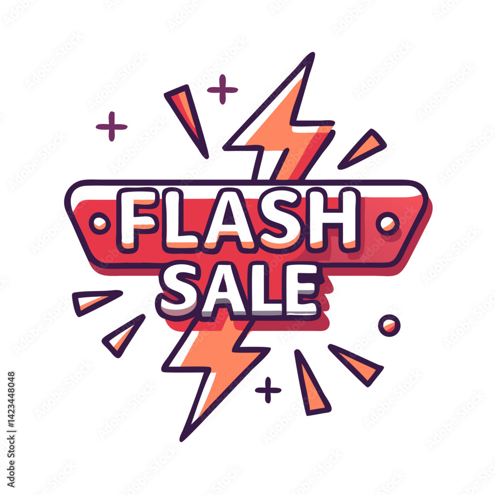 Flash sale explosion badge in comic vector style Flash sale explosion badge in comic vector style