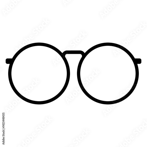 Icono con gafas con lentes redondas