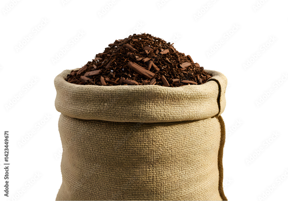 Roasted Coffee Beans in Burlap Sack: High-Quality Stock Photo transparent background Roasted Coffee Beans in Burlap Sack: High-Quality Stock Photo transparent background