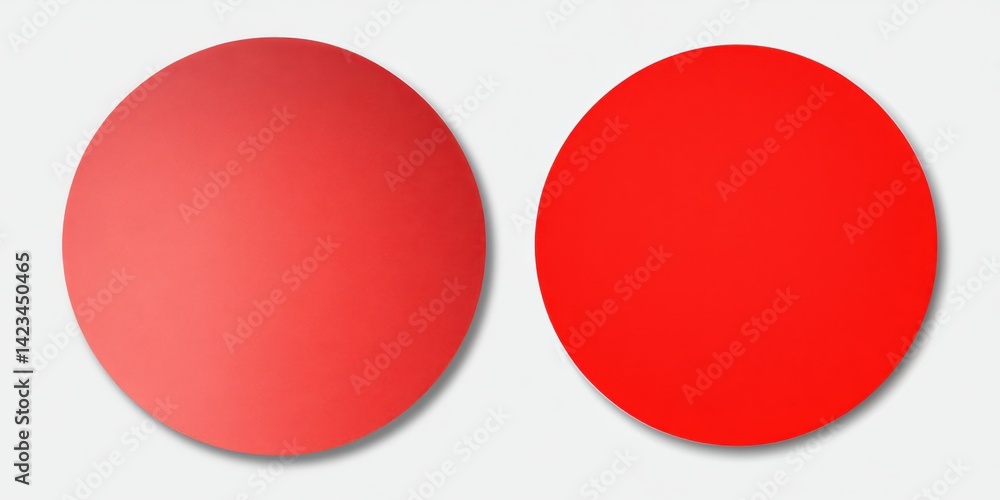 Two Circles, Gradient and Solid Red Two Circles, Gradient and Solid Red