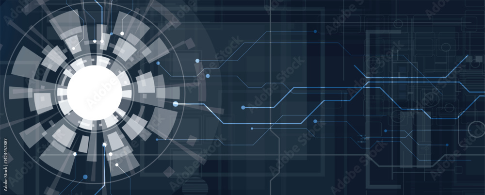 Obraz premium abstract structure circuit board technology