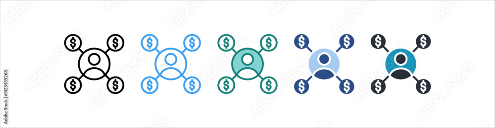 Affiliate Marketing Icon In Different Style Vector Affiliate Marketing Icon In Different Style Vector