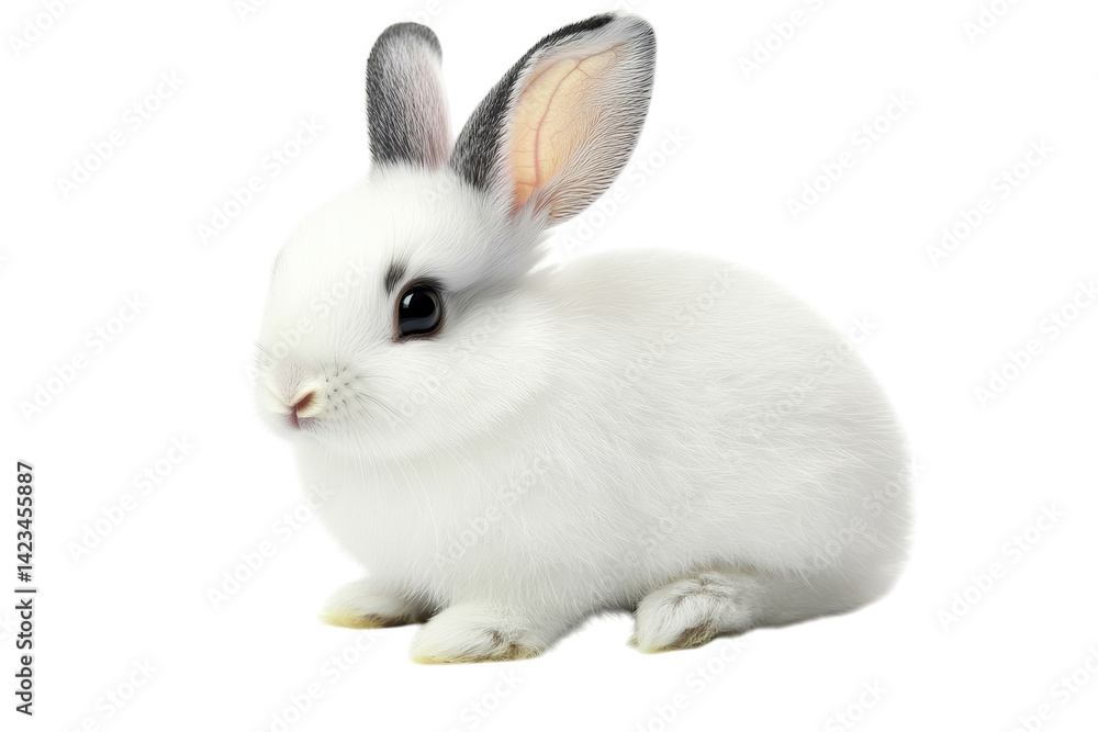 Obraz premium A fluffy white bunny rabbit