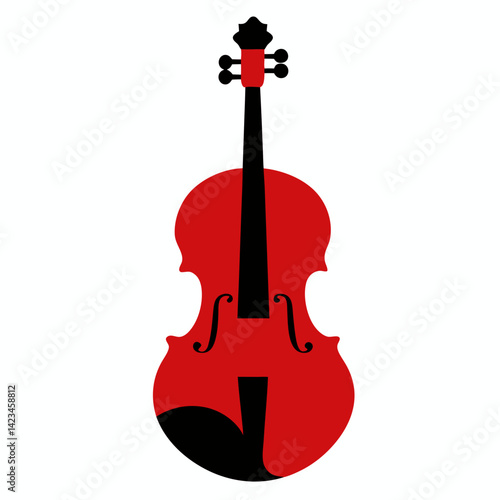 violin silhouette vector illustration