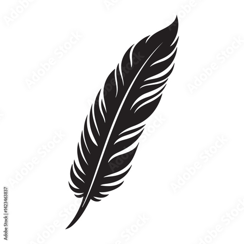 Feathered Arrow simple minimal black silhouette