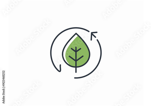logo écologie, développement durable et écologie