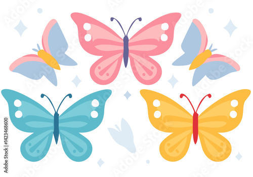 feuille de papillons