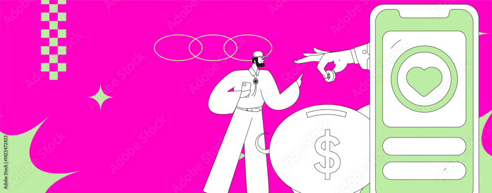 Internet financial management investment flat vector concept operation hand drawn illustration
Internet financial management investment flat vector concept operation hand drawn illustration