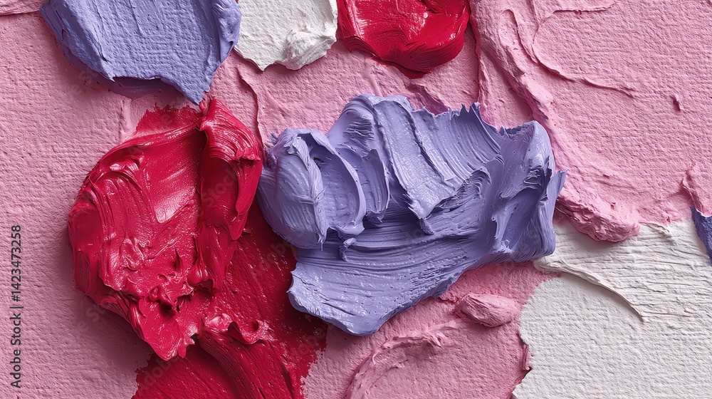 Abstract Colorful Paint Texture Background Purple Pink Red Swirls