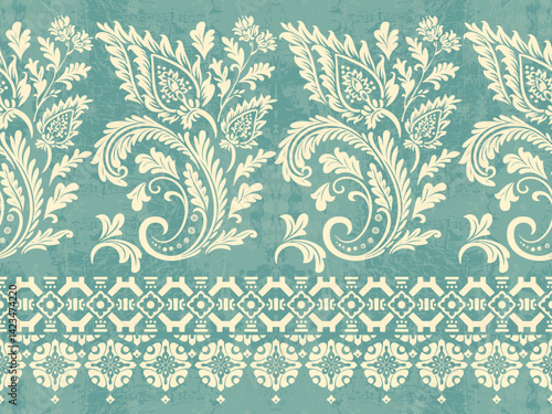 Ethnic Motifs Ikat floral paisley embroidery floral. ikat Saree Sarong oriental pattern traditional.Ikat embroidery style abstract embroidery design for texture,fabric,clothing,wrapping,decoration