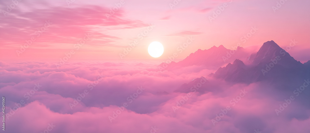 Fototapeta premium sunset in the mountains