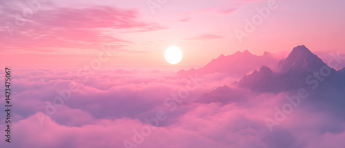 sunset in the mountains