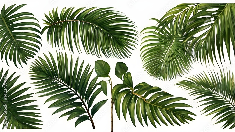 Fototapeta premium palm tree leaves