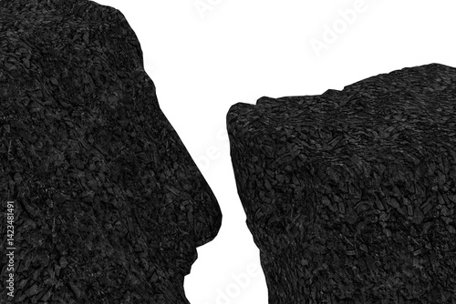 coal product showcase background, cosmetic, e commerce product stage coal