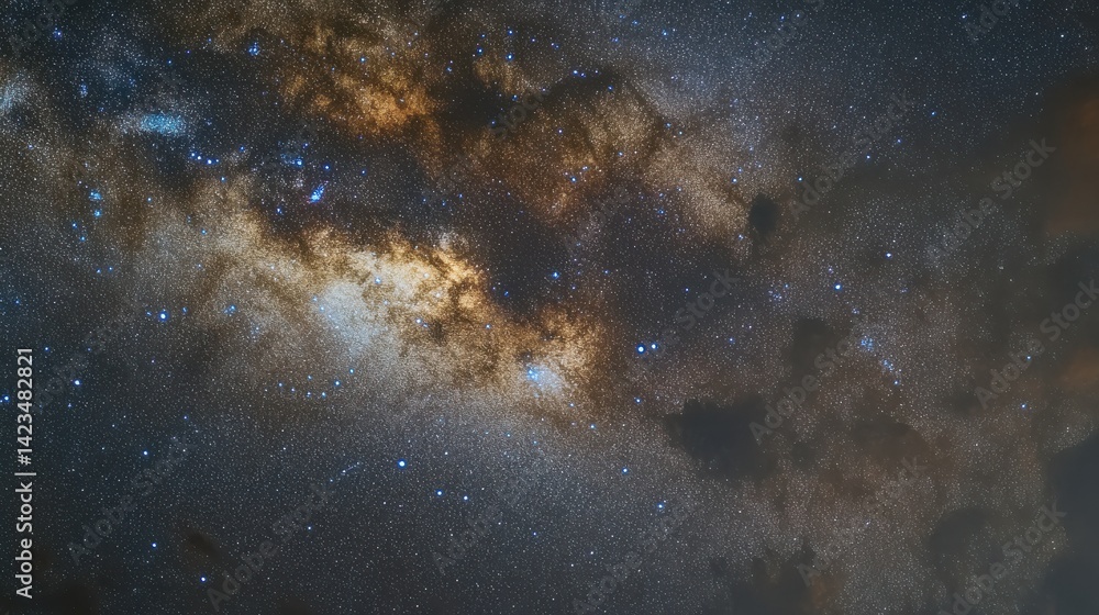 Obraz premium Stunning view of the Milky Way galaxy filled with stars and cosmic clouds