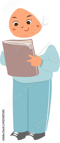 Student girl writing report