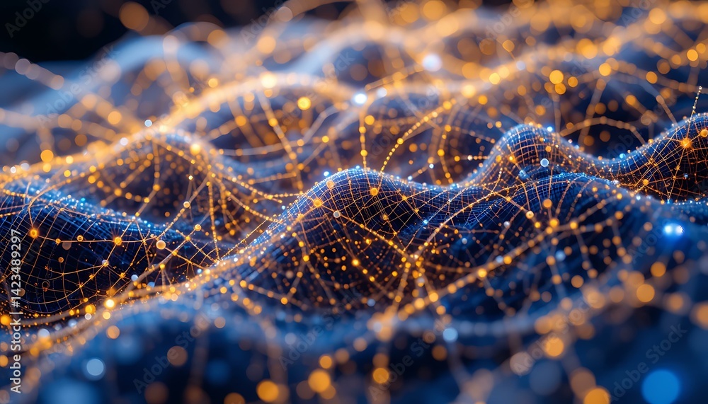Stunning Abstract Network: Digital Connectivity & Global Network Visualization Stunning Abstract Network: Digital Connectivity & Global Network Visualization