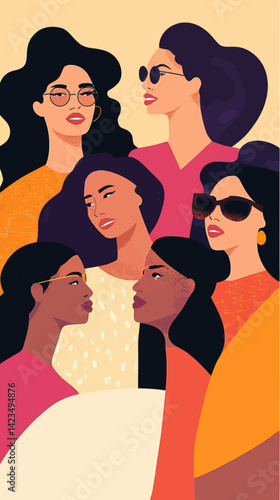 Empowered Women of Diverse Cultures Standing United for Gender Equality Movement