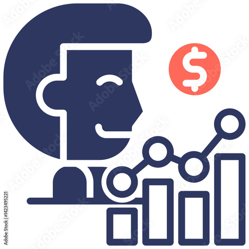 Revenue glyph color icon