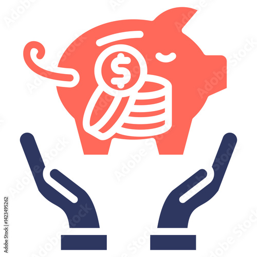 Savings glyph color icon