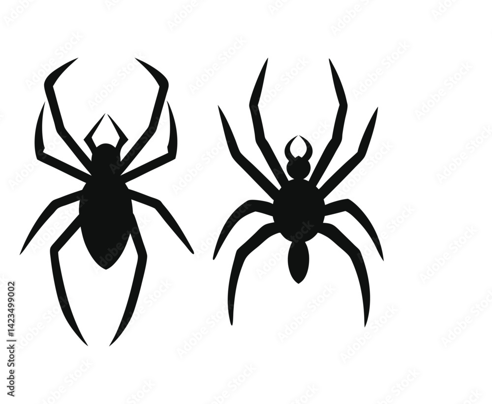 Spider vector silhouettes Spider vector silhouettes
