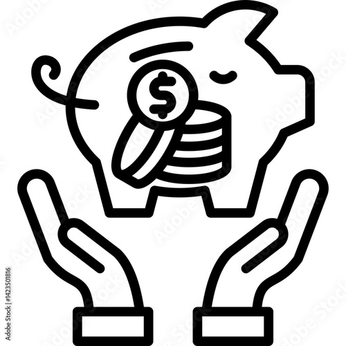Savings line icon