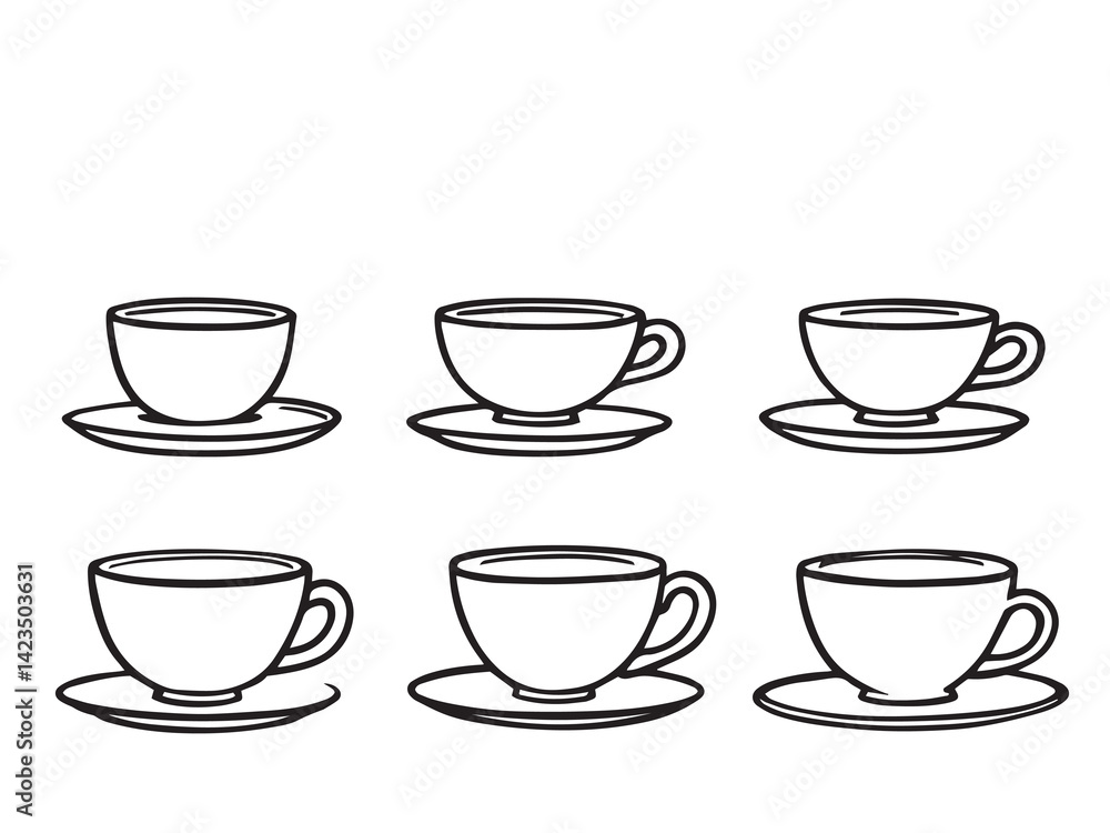 Green Tea vector line art illustration Green Tea vector line art illustration
