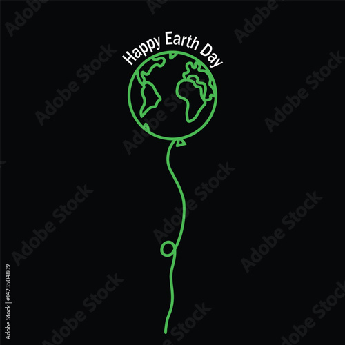 Happy Earth Day, Vector Illustration Art