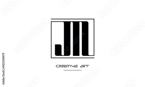 MJ, J,M ,M , J abstract letters logo monogram