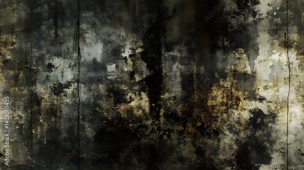 A textured, aged, and distressed wall surface. A textured, aged, and distressed wall surface.