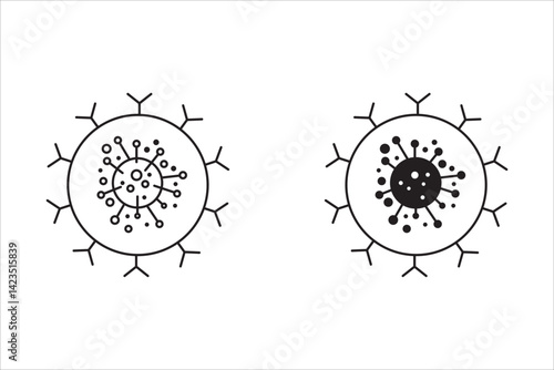 Cancer icon, Vector illustration. For your website, logo, app, UI design. Vector illustration, isolated on white background.