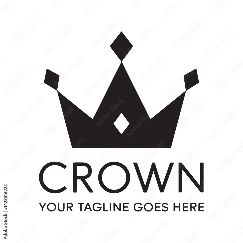 Obraz premium Crown Logo Design Vector, Crown Silhouette Design, Crown vector, silhouette, icon. Crown icons, vector set. Crown symbol set. King, Princess crowns. Collection of crown silhouette,