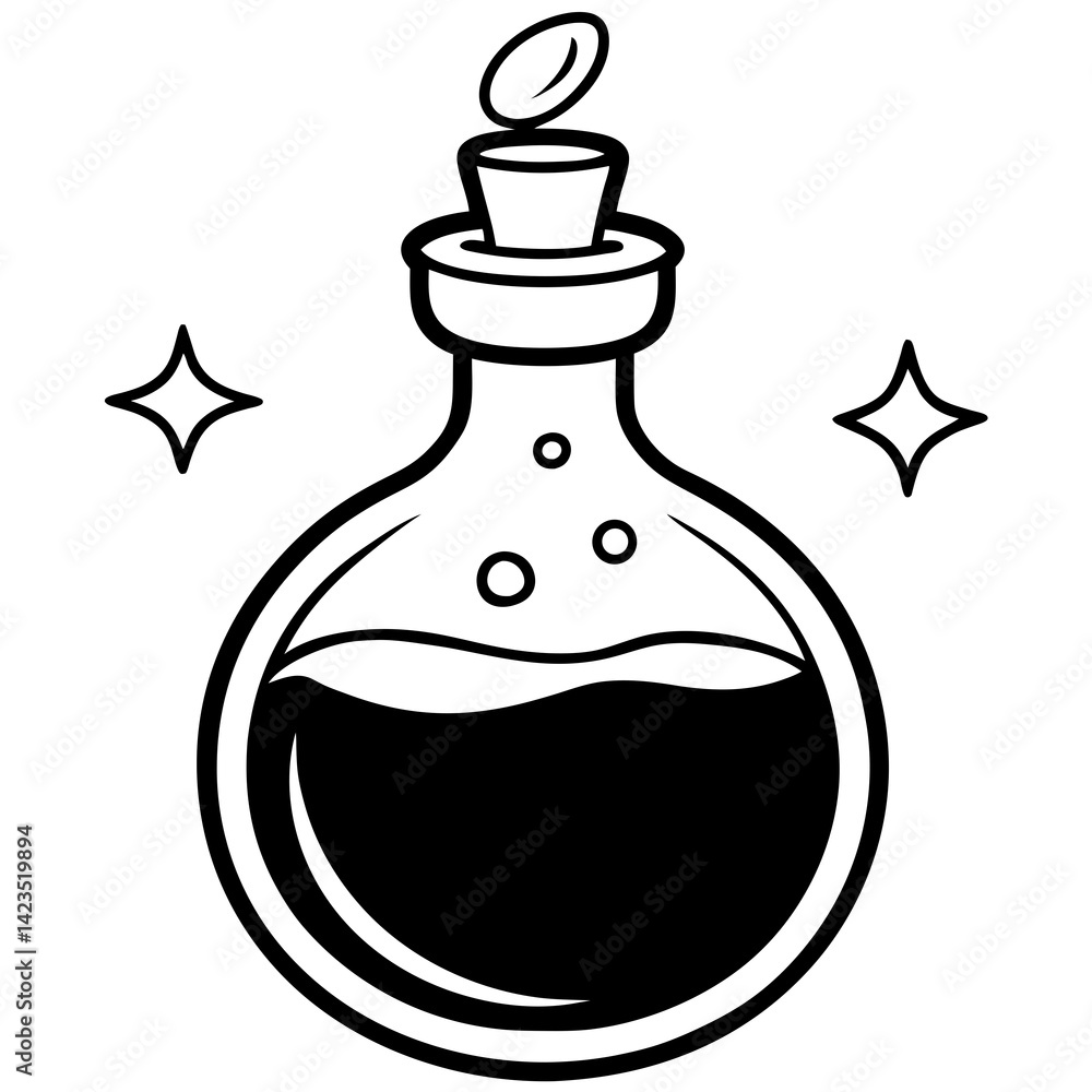 Potion bottle Halloween vector Potion bottle Halloween vector