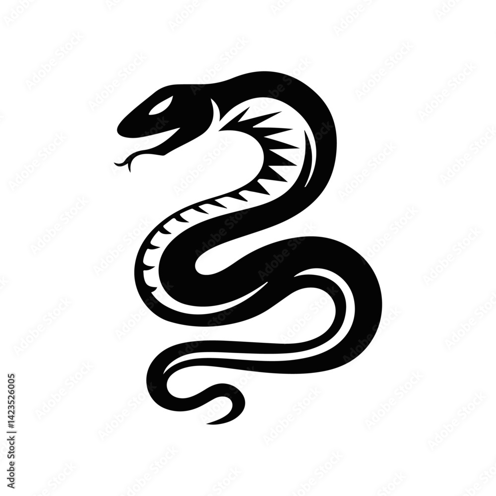 Obraz premium A snake logo vector art