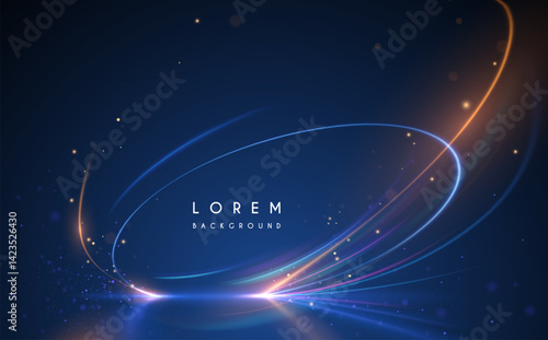 Circle light effect with sparks