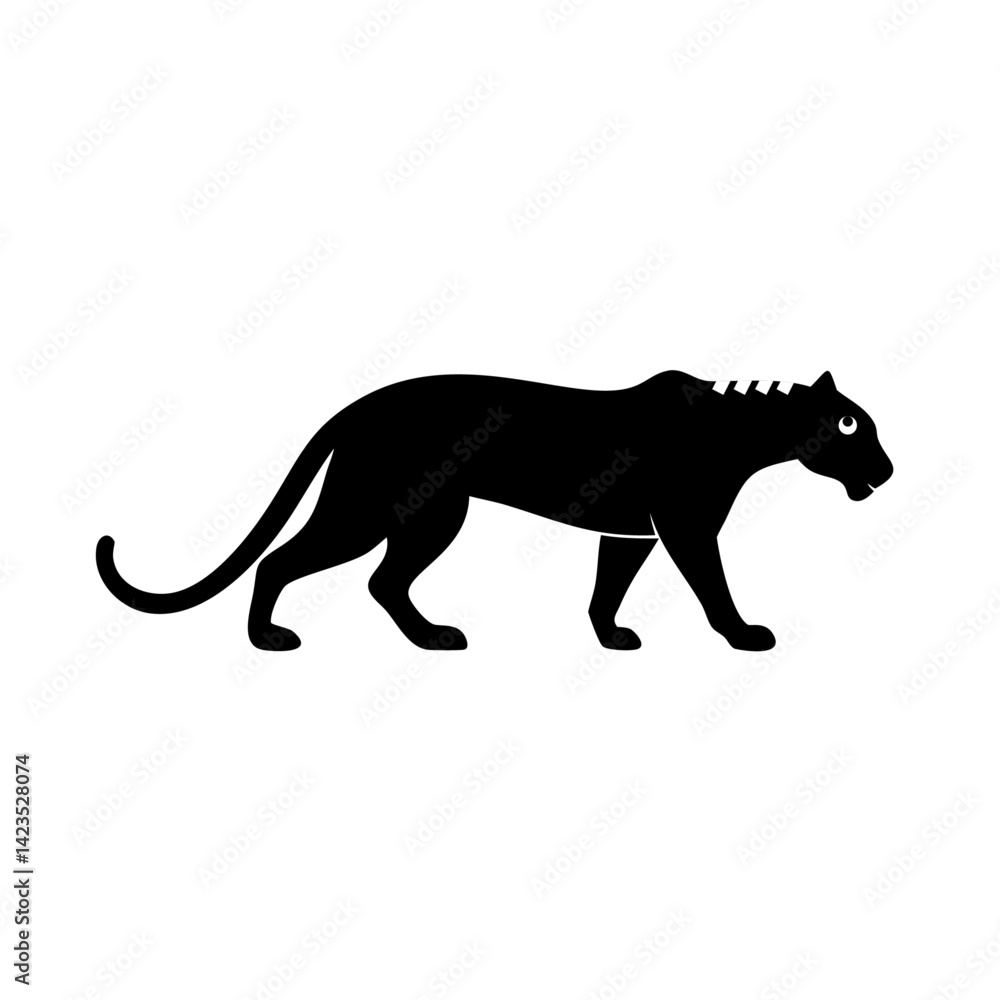 Fototapeta premium Black panther silhouette 