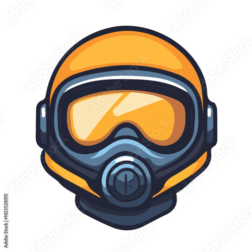 A Very Simple flat 2D icon altitude mask isolated on a white background, vector, flat design, animation design, simple flat 2D icon, minimalist design, clipart