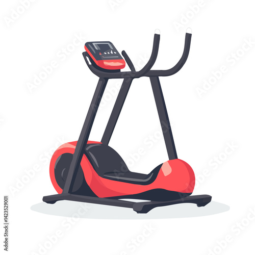 A Very Simple flat 2D icon elliptical machine isolated on a transparent background, vector, flat design, animation design, vector, simple flat 2D icon, minimalist design, clipart, EPS format