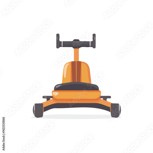 A Very Simple flat 2D icon rowing machine isolated on a transparent background, vector, flat design, animation design, vector, simple flat 2D icon, minimalist design, clipart, EPS, vector