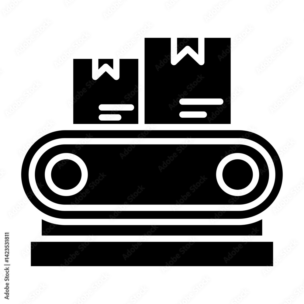 Fototapeta premium Conveyor Belt Icon