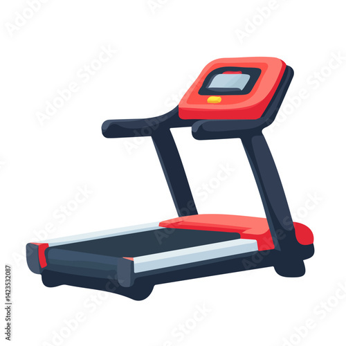 A Very Simple flat 2D icon of a treadmill machine isolated on a transparent background, vector, flat design, animation design, vector, simple flat 2D icon, minimalist design, clipart, EPS, vector