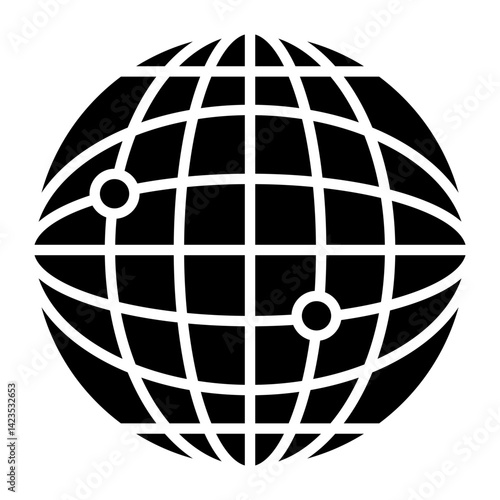 Earth Grid Icon