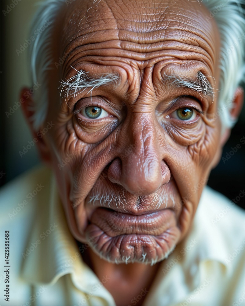 A close-up portrait of an elderly man with deep wrinkles and expressive eyes, reflecting wisdom and experience. A close-up portrait of an elderly man with deep wrinkles and expressive eyes, reflecting wisdom and experience.
