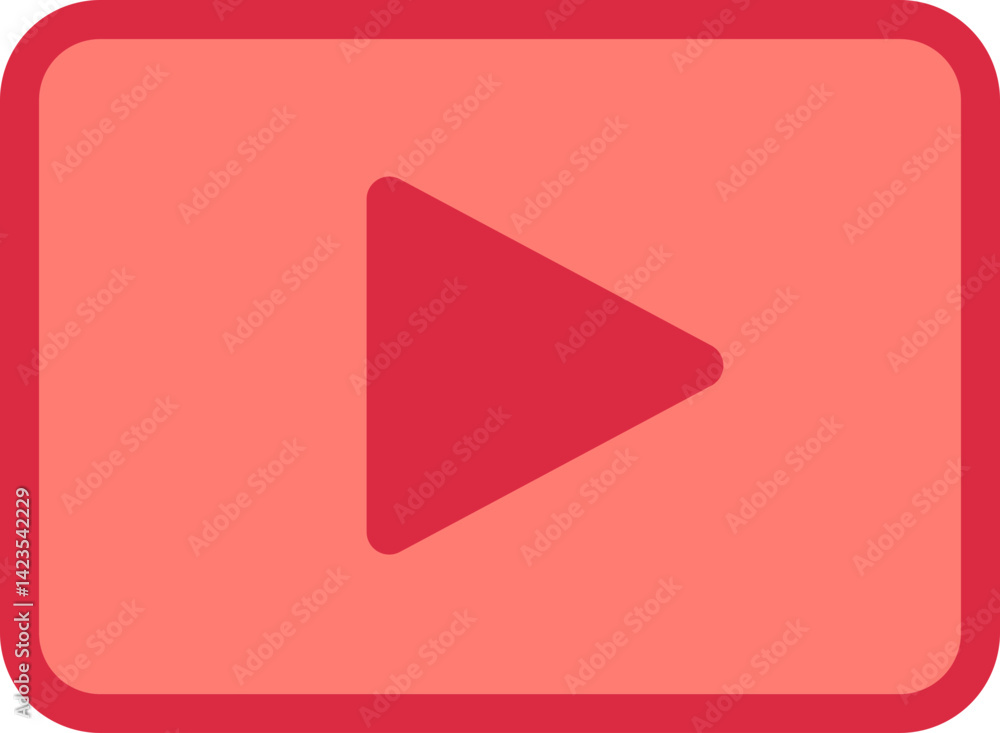 Play Button In Rounded And Fill Icon Play Button In Rounded And Fill Icon