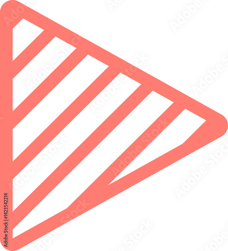 Play Button Gril Outline Icon