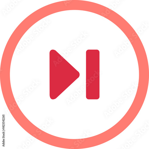 Play Button Next Outline Icon